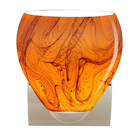 Besa Lighting Bolla Mini Sconce, Habanero, Chrome Finish, 1x60W Incandescent 1WZ-4122HB-CR